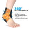 ACWOO Ankle Support Brace, 2 Pack Elastic Adjustable Ankle Brace Wrap Strap, Anti-Slip Breathable Ankle Compression Foot Strap for Sports Protect, Injury Recovery and Pain Relief, One Size Fits All view 2