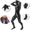 Shiny Patent Leather Catsuit for Men Full Body Men Sexy Design Latex Tight Zipper Jumpsuit Rubber Clothing with Crotch Strap,3XL White view 3
