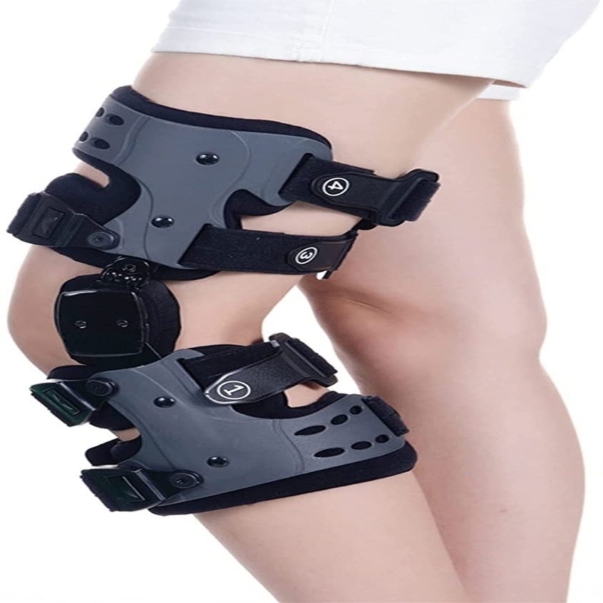 TSUSF Osteoarthritis Unloader Hinged Adjustable Knee ROM Brace Stabilizing Knee Brace Protection And Recovery From Load Reduction Arthritis Cartilage Repair Joint Pain Medial (Color : Left)