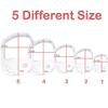 5 Sizes Goatee Beard Shaper, Set of 5 Goatee Template for Men, Fits All Face Shape, Give Perfect Symmetric Goatee Beard at Home, Saves Time (Transparent Goatee) view 2