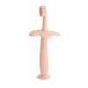 Mushie Silicone Training Toothbrush, for Infants and Toddlers, Suction Base for Easy Storage & Training, Material: Food Grade Silicone, Flower Design (Blush) view 1
