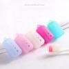 Cyrank Silicone Toothbrush Cover Travel, Toothbrush Cover Portable Travel Toothbrush Covers Toothbrush Head Protectors for Home(Pink) view 3