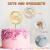 10-Pack Happy Birthday Cake Toppers,Gold Cake Toppers Acrylic Birthday Cake Supplies,4inchx6inch (Gold) view 3