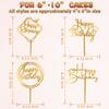 10-Pack Happy Birthday Cake Toppers,Gold Cake Toppers Acrylic Birthday Cake Supplies,4inchx6inch (Gold) view 4