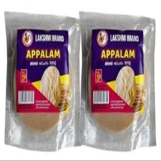 Lakshmi Brand Appalam, Traditional Indian snack, 150g (Pack of 2)