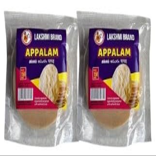 Lakshmi Brand Appalam, Traditional Indian snack, 150g (Pack of 2)