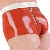 100% Pure Latex Rubber Opened Crotch Unique Red Brief Zipper Short Size XXS-3XL,Yellow,S view 1