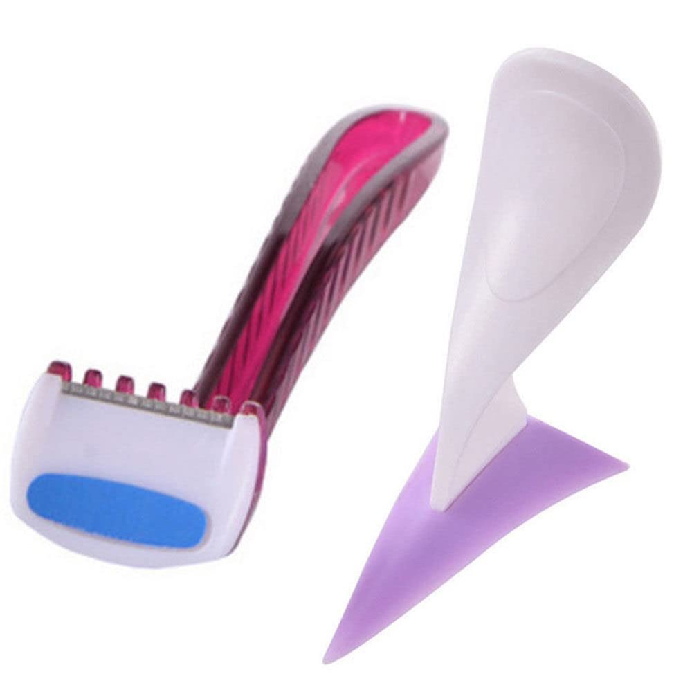 Danlai Triangle Shape Bikini Trimmer Sexy Female Pubic Hair Removal Shaving Stencil Privates Shape Secret Intimate Tools Kit