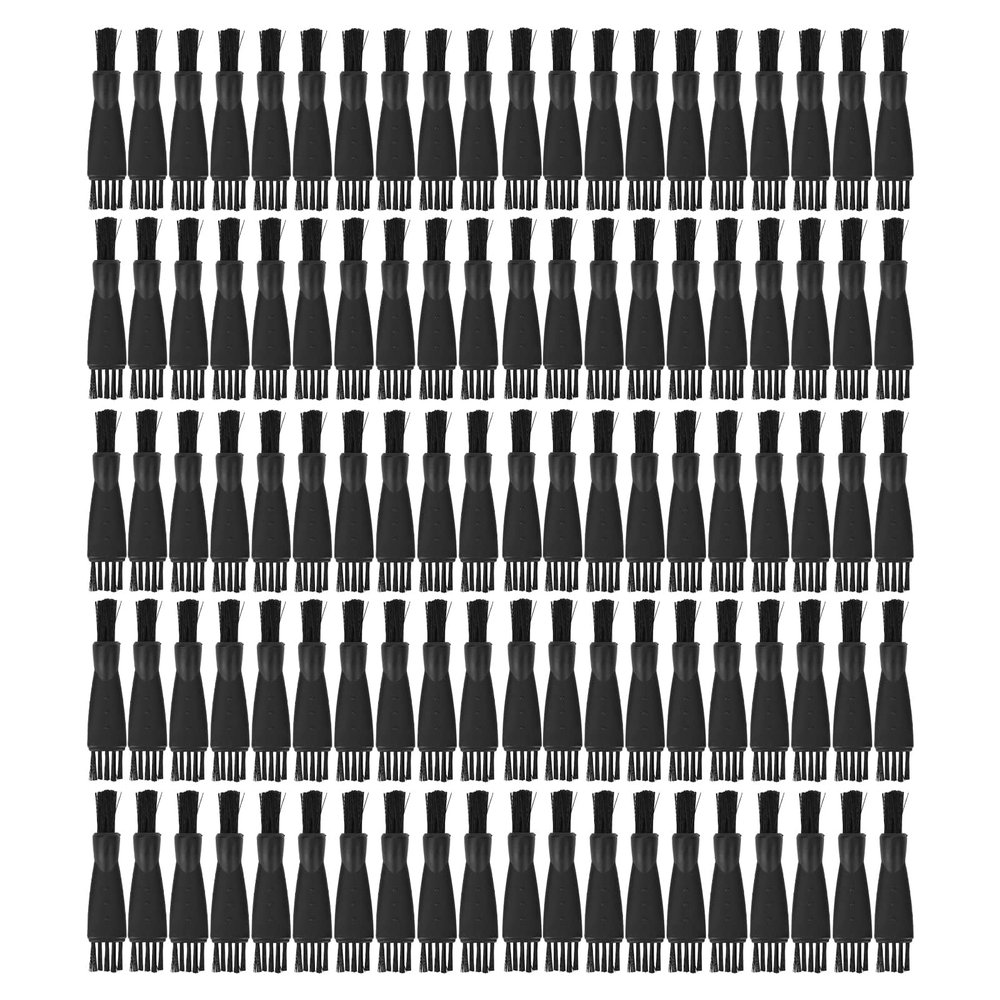 Agatige 100 Pcs Shaver Brush, Mens Electric Shaver Cleaning Brush Razor Cleaner Brush Set, Double Sided Trimmer Clipper Brush Cleaner for Removing Beard Debris and Dust
