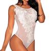 Cocila Sexy Teddy Lingerie Bodysuit for Women Naughty One Piece Lace Floral Embroidery Babydoll Outfits See-through Mesh Sheer Nightwear Sleepwear view 1