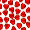 50 Chocolate Hearts  Red Foil Wrapped Valentines Chocolate Hearts Love Heart Chocolates | Wedding Favour Chocolates view 1