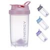 Pubiao Protein Shaker Cup Sports Supplements Shakers with Mixer Ball Fitness Milkshake Portable Workout Water Cup 500 ml, Pink view 1