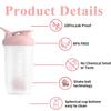 Pubiao Protein Shaker Cup Sports Supplements Shakers with Mixer Ball Fitness Milkshake Portable Workout Water Cup 500 ml, Pink view 3