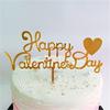 10 Pcs Acrylic Happy Valentine's Day Cupcake Dessert Cake Topper Decor For Valentine Anniversary Wedding Party Decorations view 2