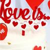 10 Pcs Acrylic Love Valentine's Day Dessert Food Cake Topper Wedding Decorations For Cake Decorations Valentine's Wedding Party Holiday Supplies view 4