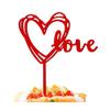 10 Pcs Glitter Love Heart Cupcake Toppers For Valentine's Day Decoration Wedding Party Decoration view 2