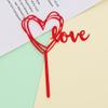 10 Pcs Glitter Love Heart Cupcake Toppers For Valentine's Day Decoration Wedding Party Decoration view 3
