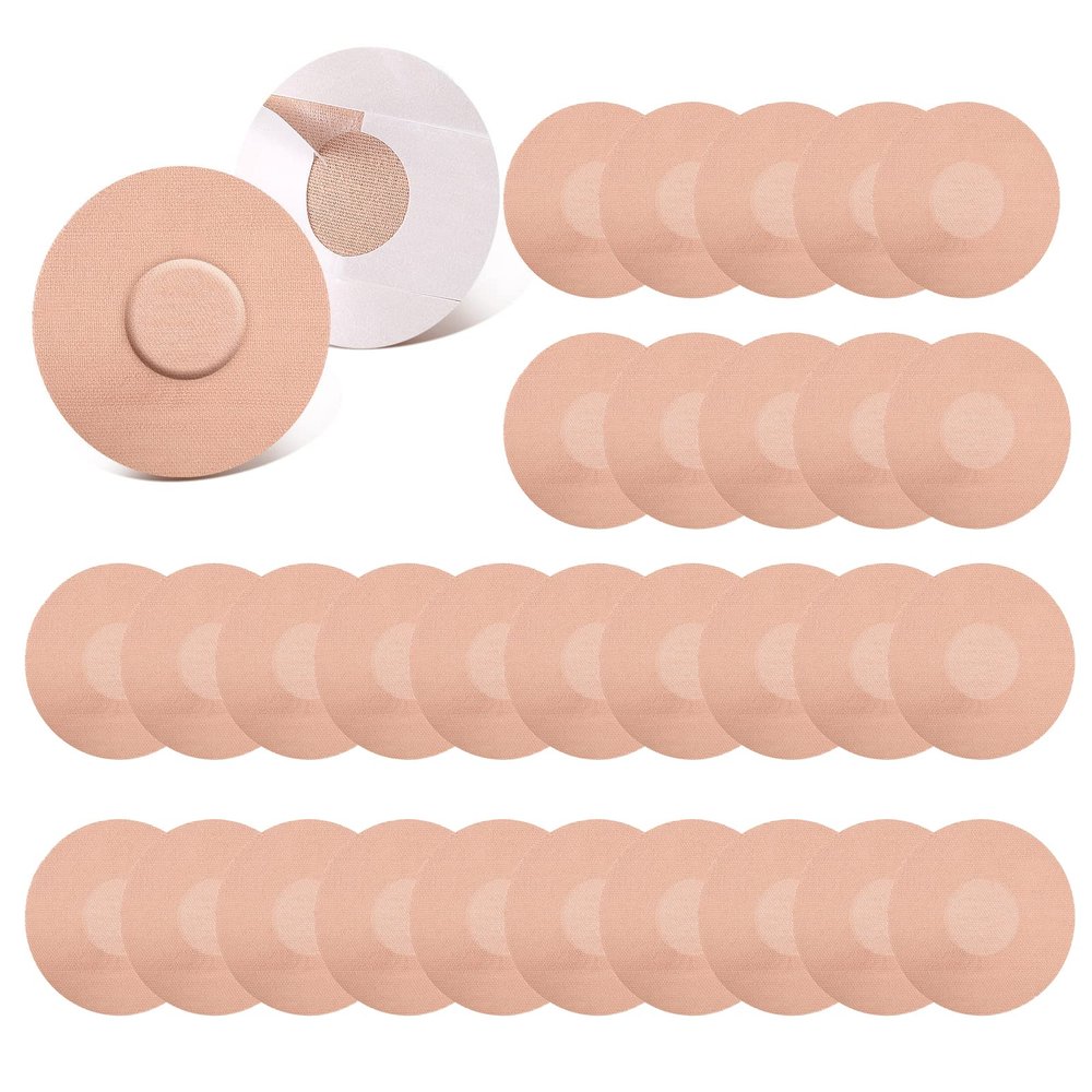 Angzhili 30Pcs Sport Sensor Plasters, Breathable Strong Adhesive Sensor Patches with Waterproof Adhesive Patches Sensor Fix Tape for Outdoor Sports (skin)