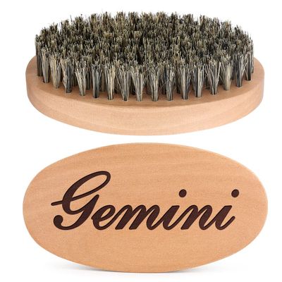 Personalised Boar Bristle Beard Brush for Men, Engraved Name Wooden Beard Brush for Bearded Dad Husband Boyfriend, Personalised Gifts for Father's day, Valentine's Day, Birthday