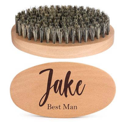 Personalised Beard Brush for Men, Engraved Name Boar Bristle Beard Brush for Dad Husband Boyfriend Groomsmen, Personalised Gifts for Father's day, Valentine's Day, Birthday, Wedding