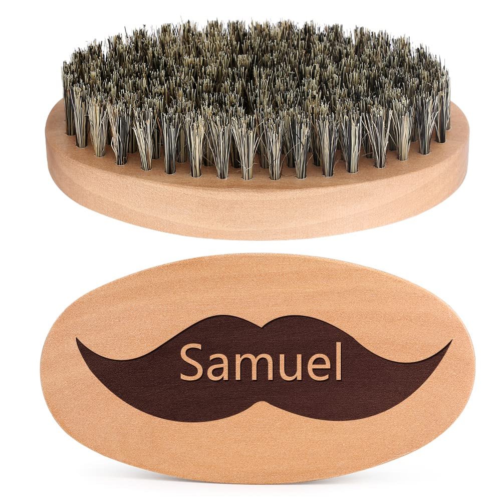 ANQIYI Beard Brush for Men, Customized Boar Bristle Beard Brush for Bearded Daddy Husband Boyfriend Brother, Personalised Gifts for Father's day, Valentine's Day, Birthday