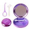 Orthdent Solid Orthodontic Retainer Case with Magnetic Closure, 1 Pcs Retainer Case + Aligner Remover Hook + Brush (Purple) view 1