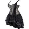 jutrisujo Corset Dress Sexy Skirt Set Gothic Outfits Costume Basquesr Victorian Khaki Black 2XL view 1