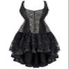 jutrisujo Corset Dress Sexy Skirt Set Gothic Outfits Costume Basquesr Victorian Khaki Black 2XL view 2