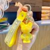 AUGEN Holographic Teddy Bear Charm Yellow PVC Keychain For Gifting With Key Ring Anti-Rust (Pack Of 1) view 2
