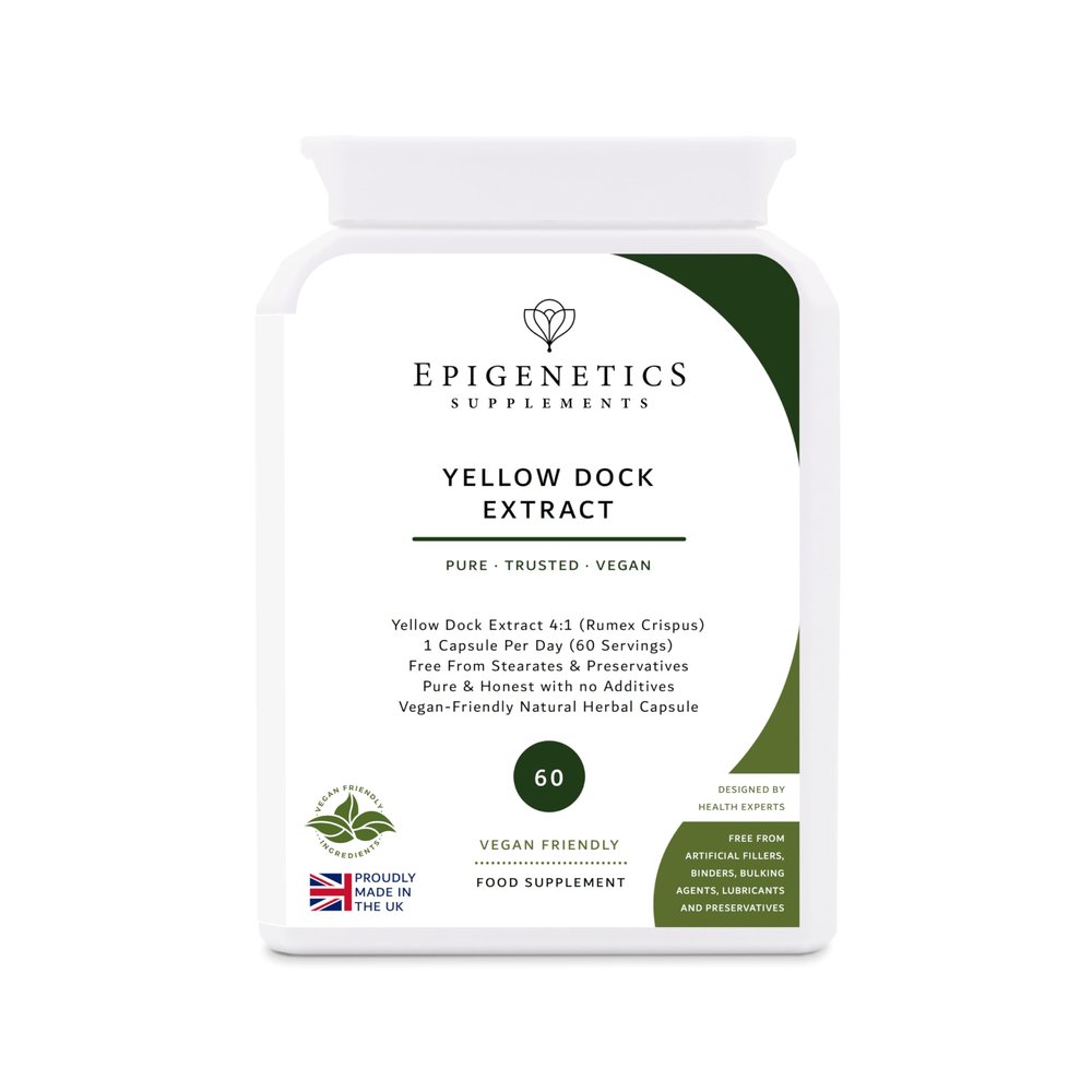 Yellow Dock Extract | Traditional Herbal Digestive Support Supplement (Rumex Crispus) | 60 Vegan Friendly Capsules UK Made | 1 Capsule Daily (2 Month Supply)