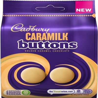 Cadbury Caramilk Buttons, Golden Caramel Chocolate, 105 g (Pack of 1)