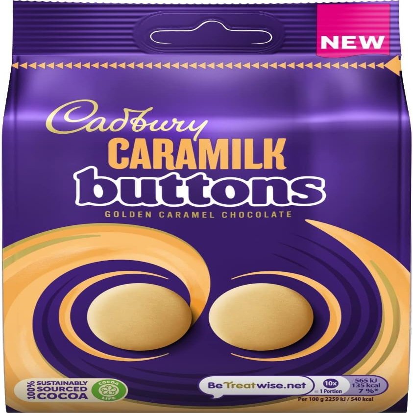 Cadbury Caramilk Buttons, Golden Caramel Chocolate, 105 g (Pack of 1)