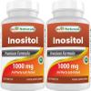 Best Naturals Inositol 1000 mg 120 Tablets - Manufactured in a USA Based GMP Certified and FDA Inspected Facility and Third Party Tested for Purity. Guaranteed!! (120 Count (Pack of 2)) view 1