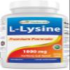 Best Naturals L-Lysine 1000 mg 180 Tablets (180 Count (Pack of 2)) view 1