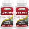 Best Naturals L-Glutamine 1000 mg 180 Tablets - Glutamine Fuel for Workout & Supports Muscle Recovery from Workouts (180 Count (Pack of 2)) view 1