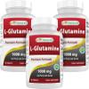 Best Naturals L-Glutamine 1000 mg 180 Tablets - Glutamine Fuel for Workout & Supports Muscle Recovery from Workouts (180 Count (Pack of 3)) view 1