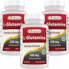 Best Naturals L-Glutamine 500 mg 250 Tablets (250 Count (Pack of 3)) view 1