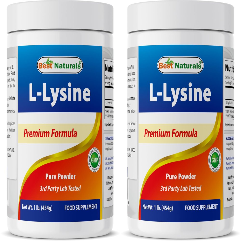 Best Naturals Lysine Powder, 1 Pound - 100% Pure (1 LB (Pack of 2))