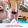 KARM Kids Knee Support Strap - Childs Knee Support Brace for Girls & Boys - Junior Teenager Patella Knee Strap Band (1pc, Black) view 2