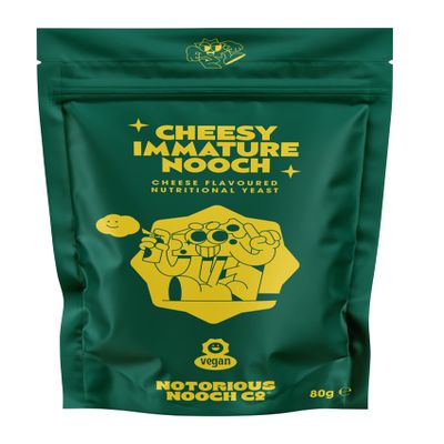 NOTORIOUS NOOCH CO|Nutritional Yeast Flakes - Immature Cheese Flavour | Gluten Free Vegan Nooch | Non GMO 80g