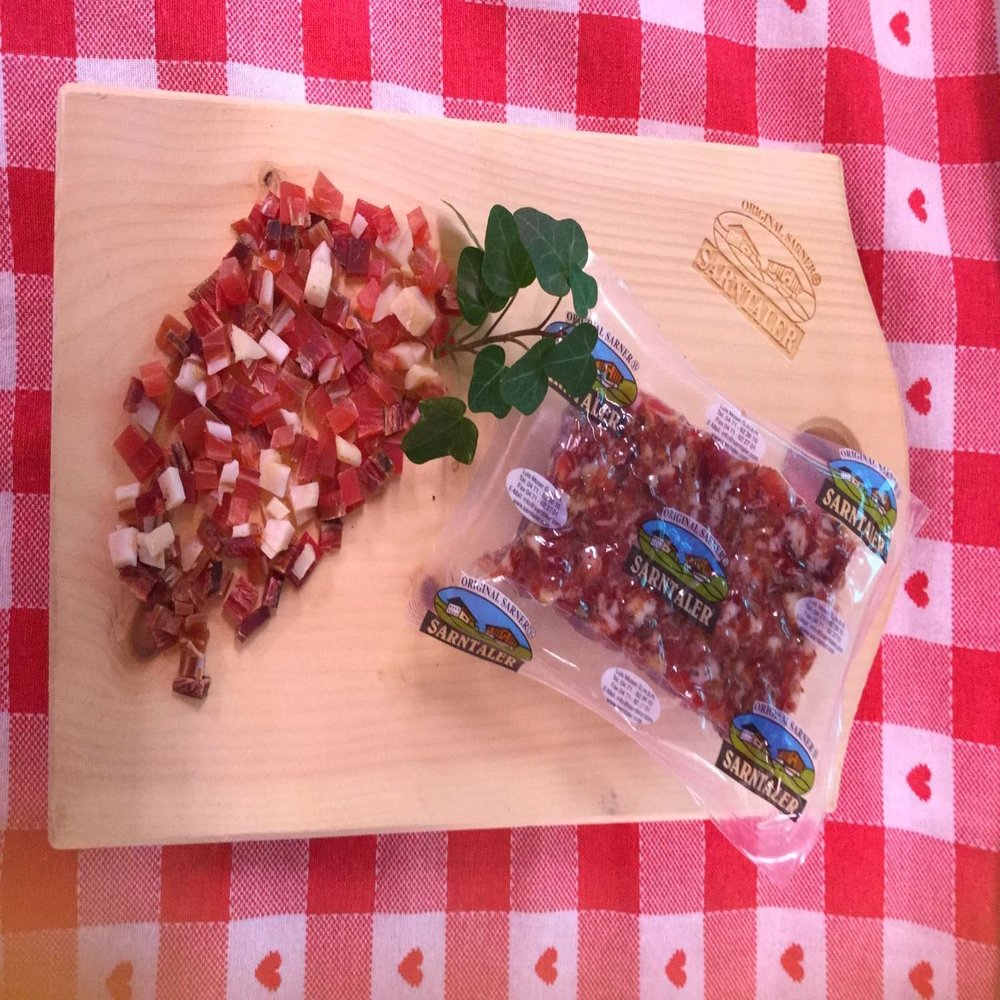 Bacon Speck Cubes Grammhof Sarntal L. Moser Approx. 200 gr.