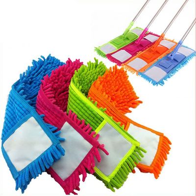 8PCS Microfiber Cleaning Mop Pads,Flat Floor Dust Mop Heads Replacement, Double Sided Refill Heads for Flat Dust Mop Replacement for School Restaurant Kitchen