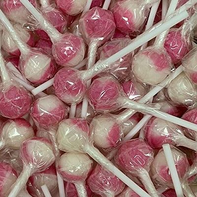 Strawberry & Cream Lollipops x 50 by The Gourmet Sweet Company