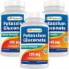Best Naturals Potassium Gluconate 595 mg 250 Tablets (250 Count (Pack of 3)) view 1