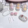 1PCS Contact Lens Case Box Holder Container Cute Moon Star Sun Patter Small Colored Contact Lenses Case Travel Kit Box Gift-Random Color view 2