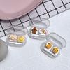 1PCS Contact Lens Case Box Holder Container Cute Moon Star Sun Patter Small Colored Contact Lenses Case Travel Kit Box Gift-Random Color view 3