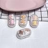 1PCS Contact Lens Case Box Holder Container Cute Moon Star Sun Patter Small Colored Contact Lenses Case Travel Kit Box Gift-Random Color view 4