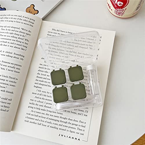 2pcs Set Eyes Care Container Cute Lens Case Travel Glasses Lenses Fashion Classic Box Kit Holder Marble Contact Lens Case-B,China