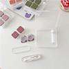 2pcs Set Eyes Care Container Cute Lens Case Travel Glasses Lenses Fashion Classic Box Kit Holder Marble Contact Lens Case-B,China view 2