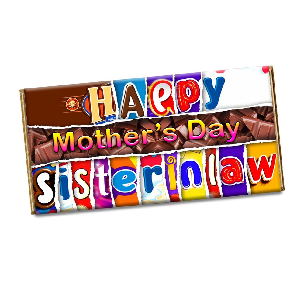 Happy Mother's Day Novelty Chocolate Bar Wrapper Label for Sister in Law, Big Sister, Daughter Gift Present #825 (without chocolate bar)